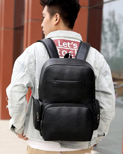 Business Rucksack in Leder-Optik für Herren – Büro, Laptop & Reisen