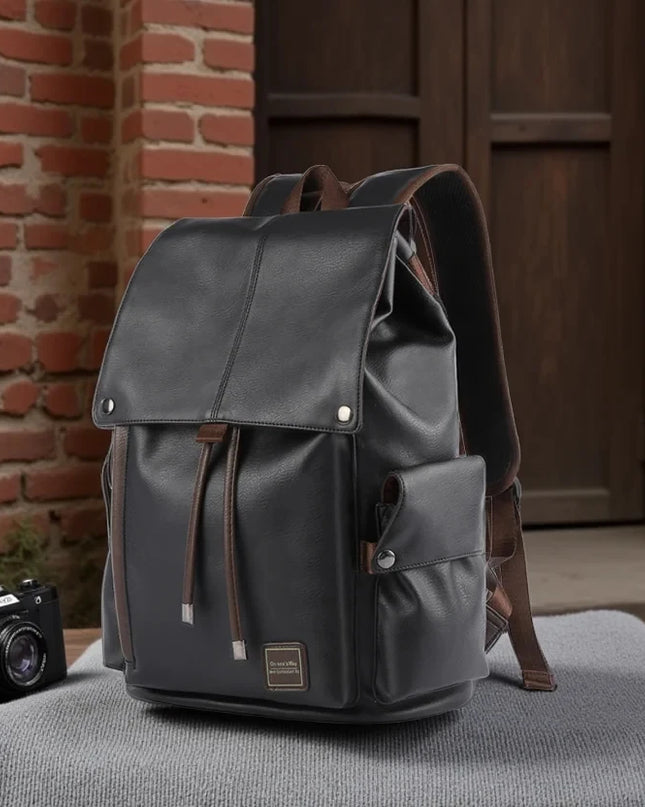 Vintage Leder Rucksack Herren – 15.6 Zoll Laptop-Daypack für Reise & Uni