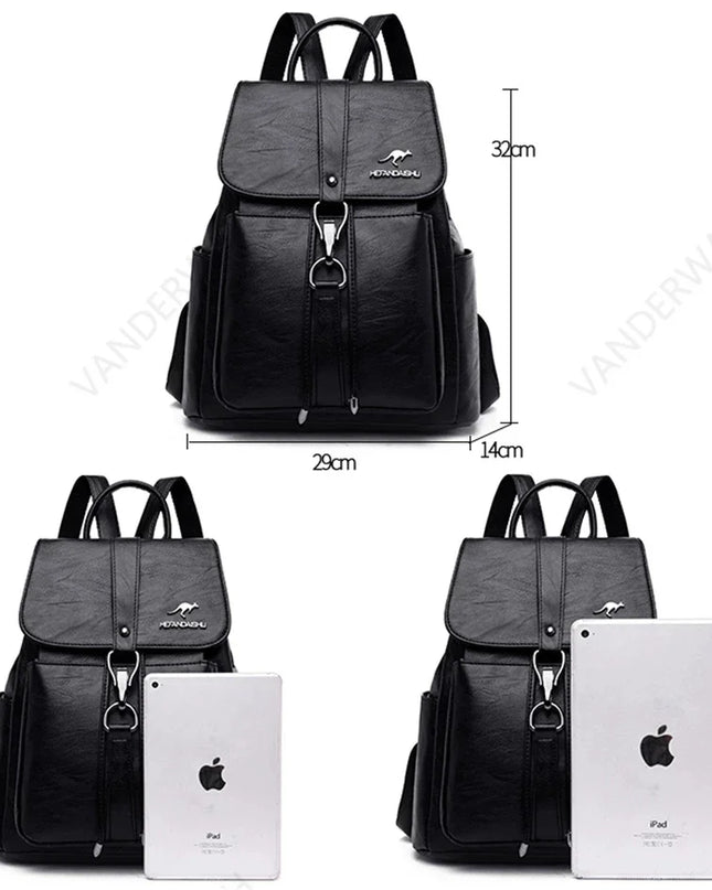 Damen Lederrucksack – Weich, lässig & ideal für Schule