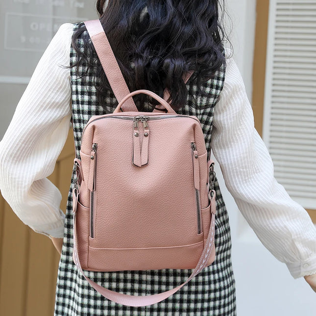 Eleganter Lederrucksack für Damen – wandelbar & stilvoll