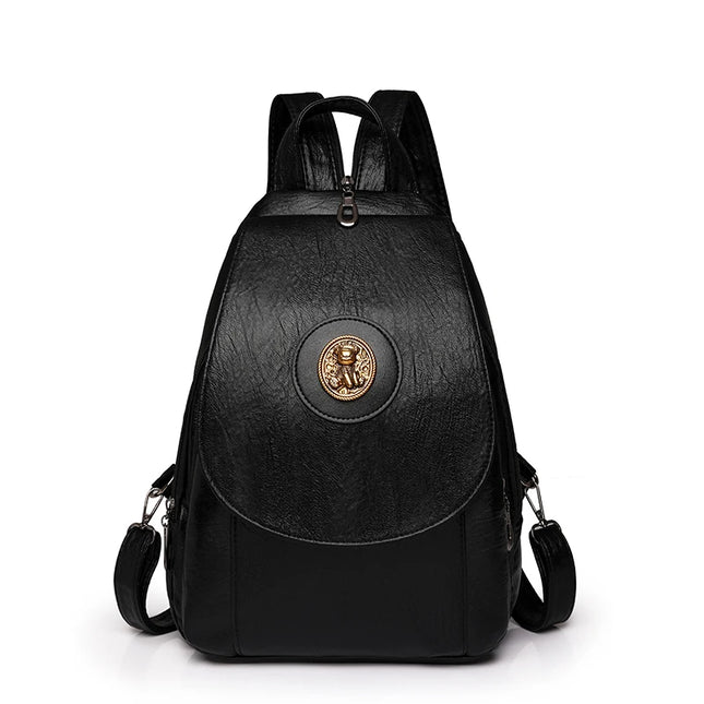 Weicher Leder Rucksack für Damen – Klein, Retro & Vielseitig