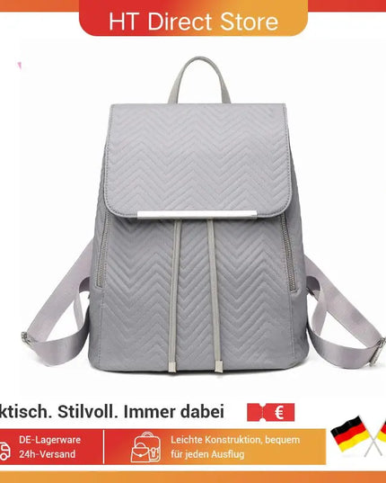 Miss Lulu Damen Lederrucksack – Eleganter Rolltop für Stadt & Schule