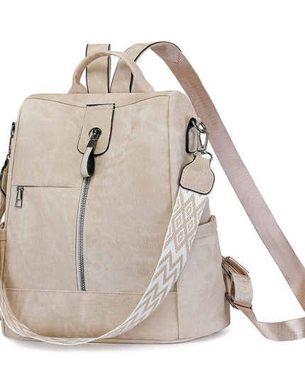 Leichter Damen Lederrucksack mit Diebstahlschutz für Reisen