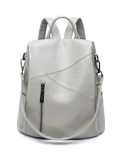 Patchwork Leder Rucksack für Damen – Kalbsleder & Diebstahlschutz