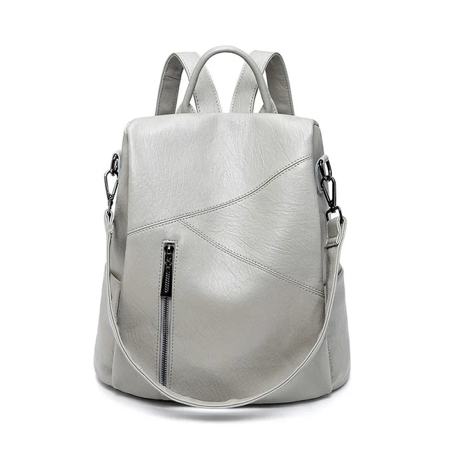 Patchwork Leder Rucksack für Damen – Kalbsleder & Diebstahlschutz
