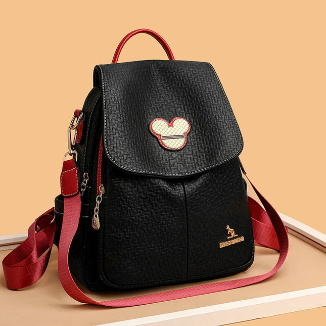 Eleganter Leder Rucksack für Damen – Ideal für Alltag & Reise