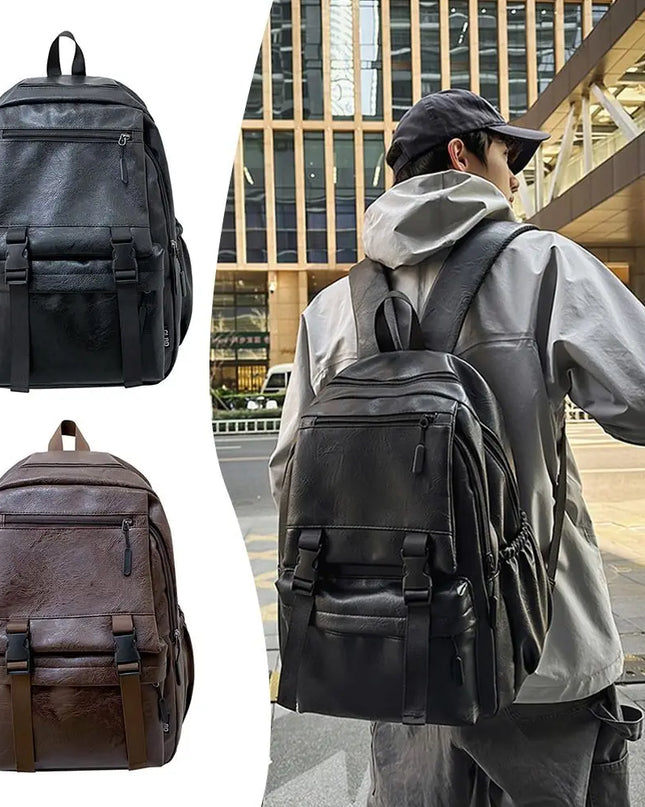 Lederrucksack mit Laptopfach | Unisex | Perfekt für Arbeit & Reisen