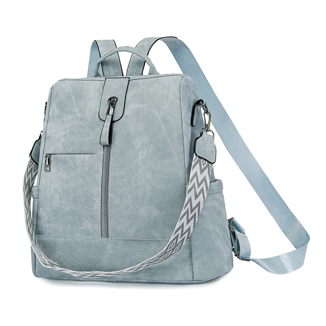 Eleganter Leder Rucksack für Damen – Leicht & Diebstahlsicher