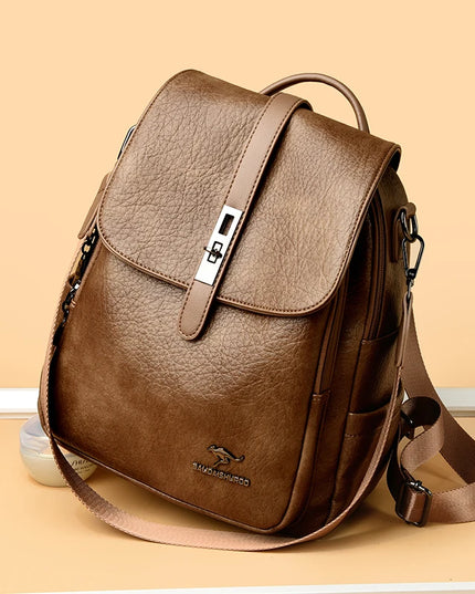 2-in-1 Leder Rucksack & Schultertasche für Damen | Vielseitig & Praktisch