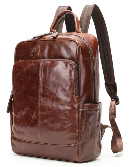 WESTAL Leder Rucksack für Herren – Laptopfach 14 Zoll Business