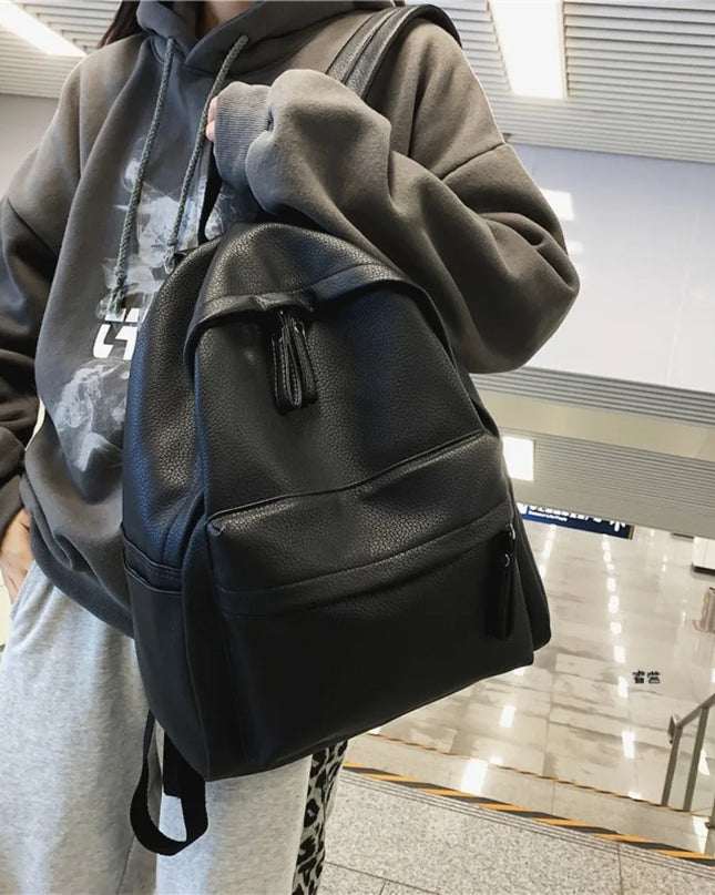 Stilvoller Leder-Rucksack für Damen: Ideal für Schule & Alltag