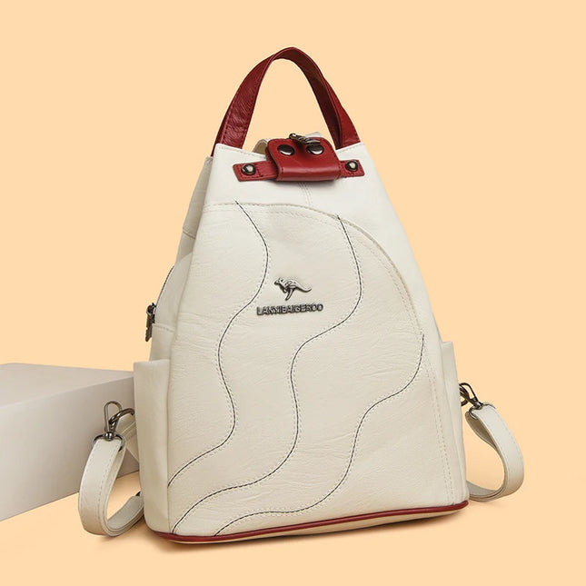 Vielseitiger Damen Lederrucksack – Ideal für Reise & Alltag