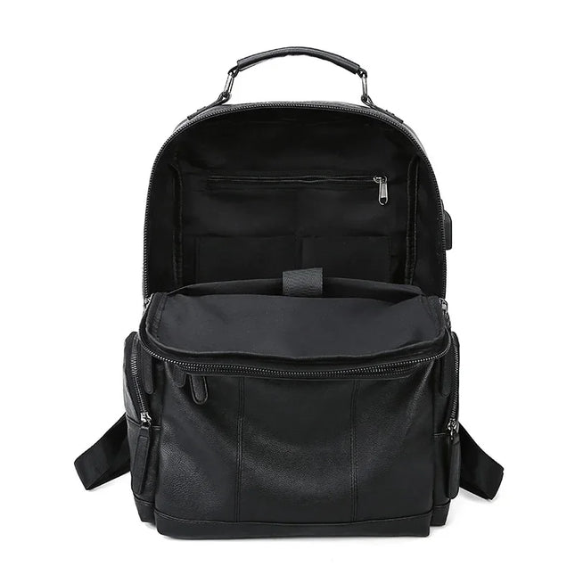 Herren Lederrucksack Schwarz – Vielseitig für Reise & Alltag