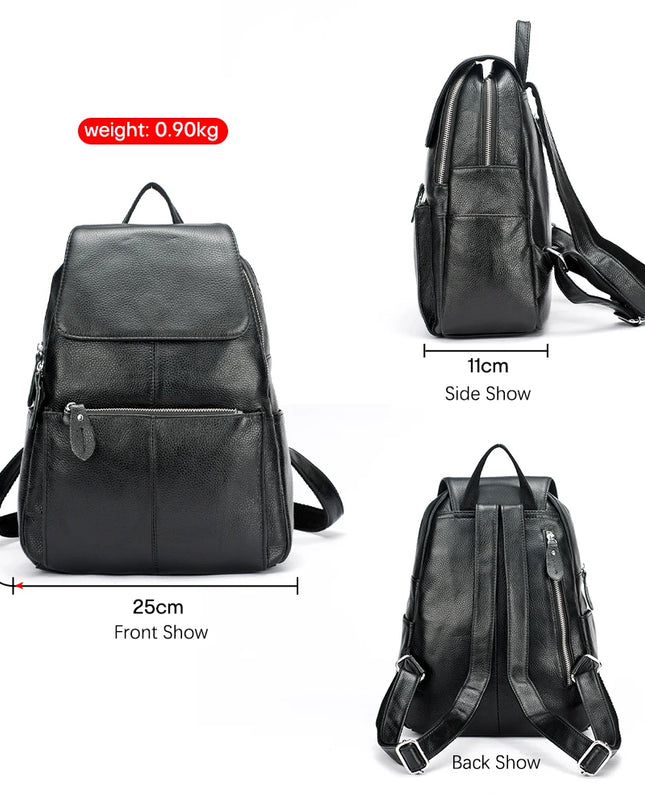 Eleganter Damen Lederrucksack: Viel Platz & sicher unterwegs