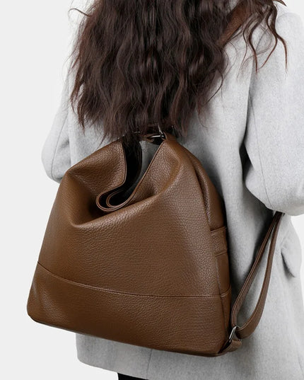 Eleganter Leder Rucksack für Damen – Ideal für Reise & Alltag