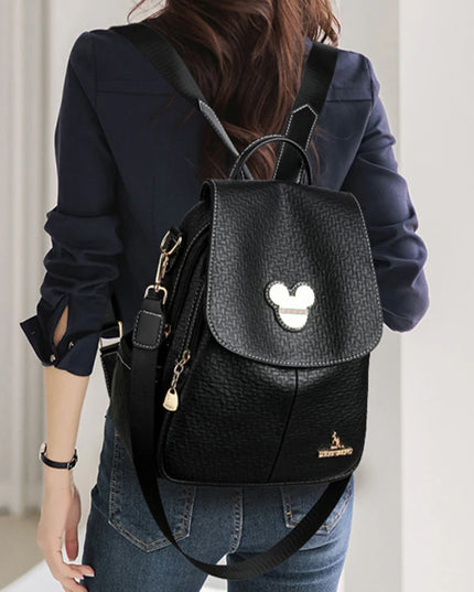 Eleganter Leder Rucksack für Damen: Schule, Reise & Freizeit