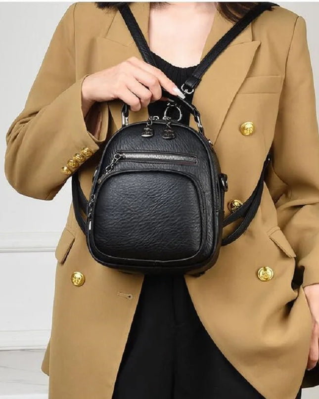 Damen Lederrucksack – Klein, weich & wandelbar als Schultertasche