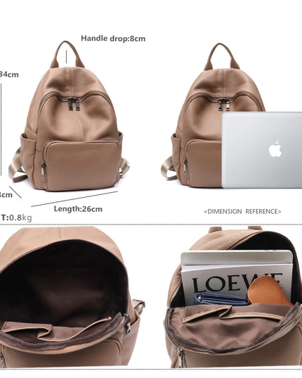 Weicher Lederrucksack aus Rindleder – Vielseitig für Alltag & Reise