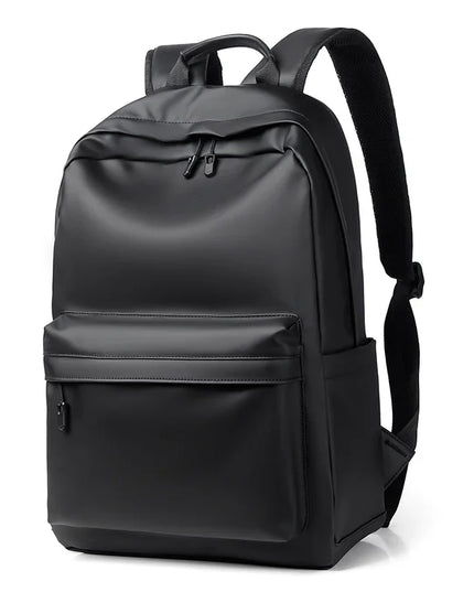 Schwarzer Lederrucksack für Herren | Laptop & Schule