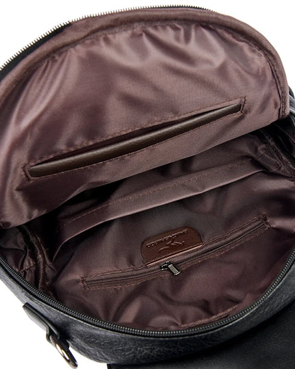 Vielseitiger Lederrucksack Damen: Rucksack & Schultertasche 2-in-1