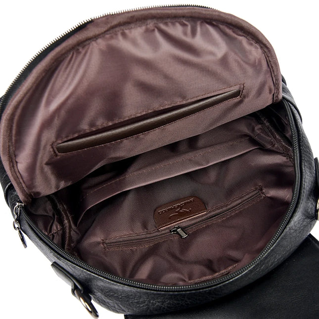 Wandelbarer Lederrucksack für Damen – Rucksack & Tasche in Einem
