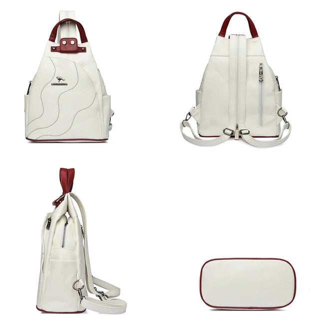 Vielseitiger Damen Lederrucksack – Ideal für Reise & Alltag