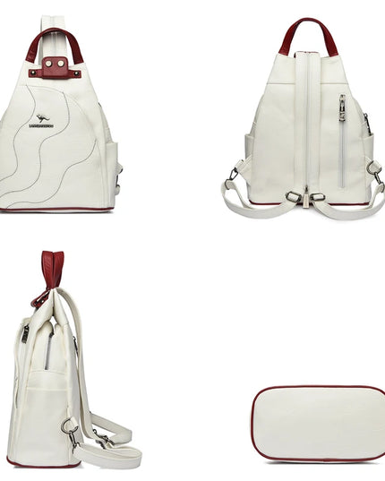 Eleganter Damen Leder Rucksack – Ideal für Alltag, Uni & Reisen