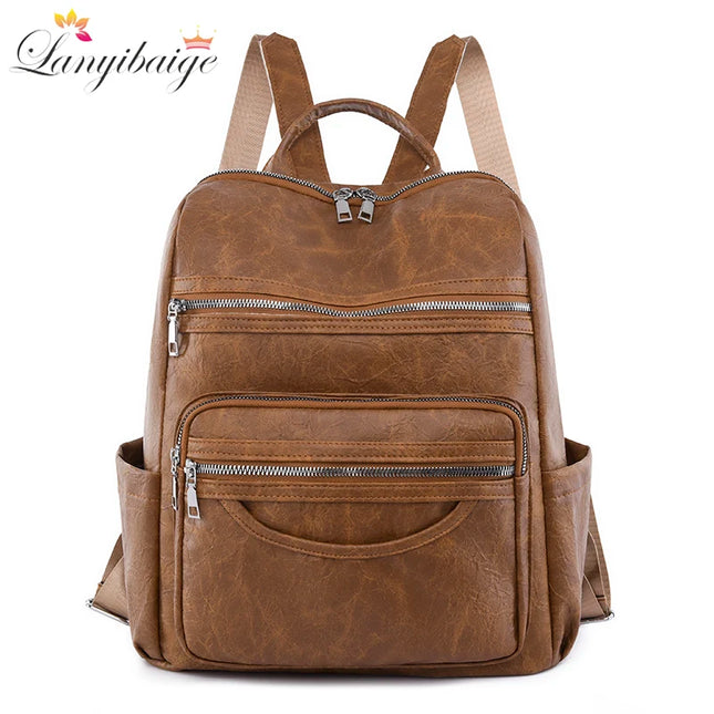 Eleganter Damen Lederrucksack aus Schafsleder – Ideal für Alltag & Reise
