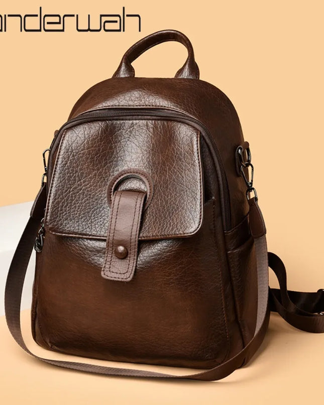 3-in-1 Leder Rucksack für Damen – Vielseitig & Weich