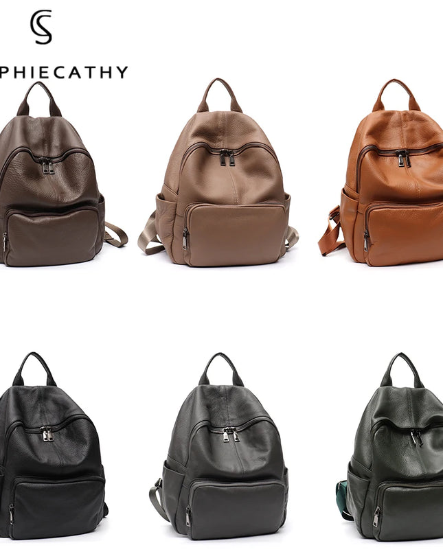 Weicher Lederrucksack für Damen & Herren – Vielseitig & Geräumig