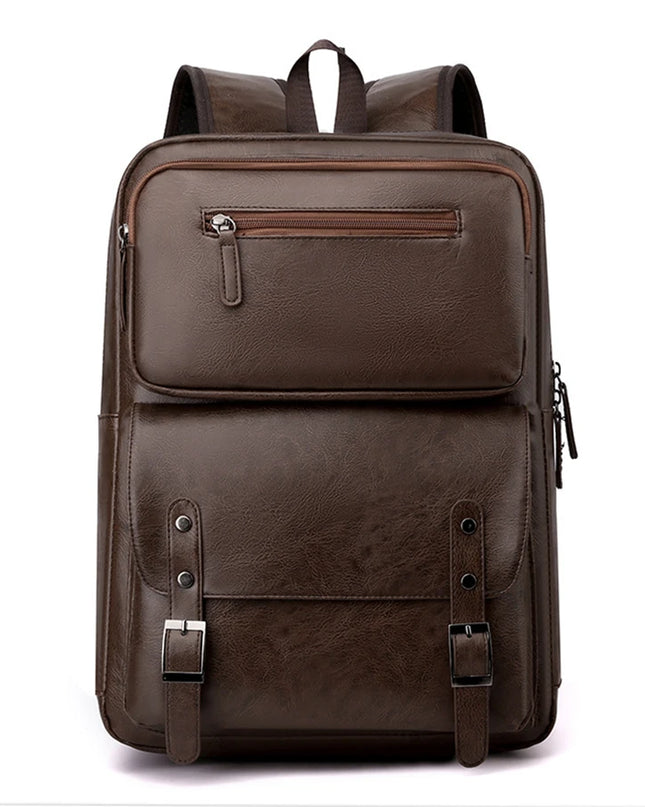 Lederrucksack für Herren: Großer Laptop-Rucksack für Schule & Freizeit