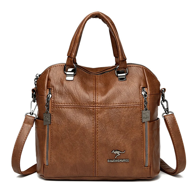 Vielseitiger Lederrucksack für Damen – Alltag & Reise