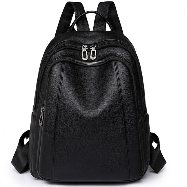 Vintage Leder Rucksack Damen – Geräumig für Schule & Reise
