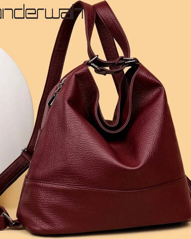 Damen Lederrucksack für Reisen & Alltag – Geräumig & Robust