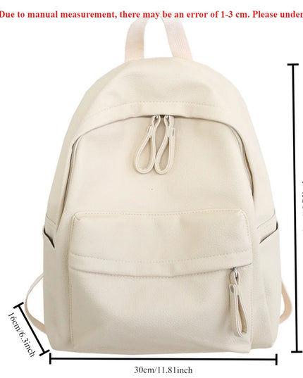 Stilvoller Leder-Look Rucksack für Damen & Teenager – Schule & Freizeit