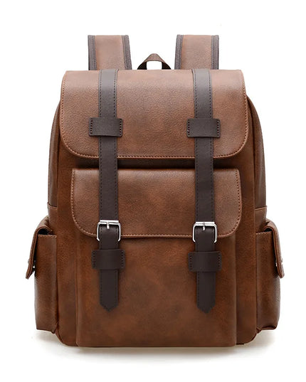 Vintage Lederrucksack für Reisen – Geräumig & mit Schnallen