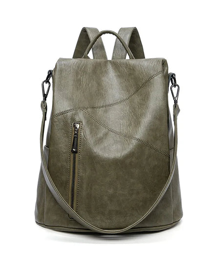 Damen Lederrucksack Patchwork aus echtem Kalbsleder – Diebstahlsicher