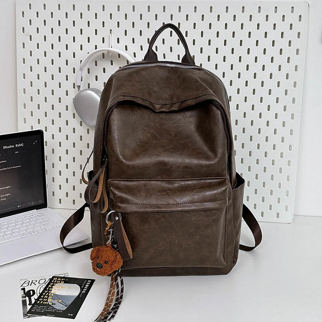 Stilvoller Leder Rucksack – Perfekt für Laptop, Arbeit & Reise