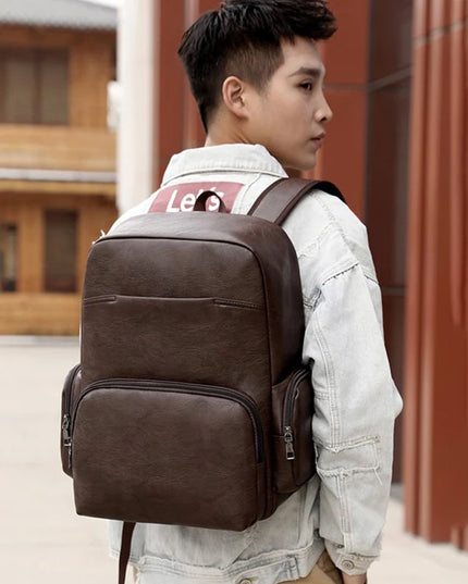 Business Rucksack in Leder-Optik für Herren – Büro, Laptop & Reisen