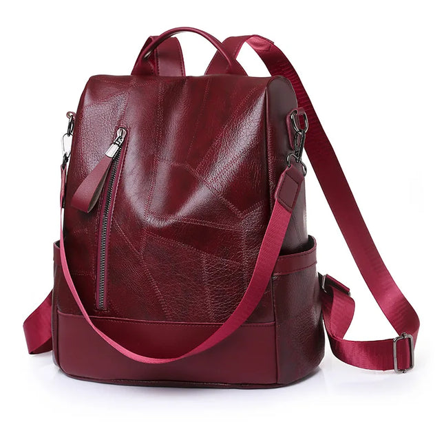 Vintage Lederrucksack für Damen – Ideal für Uni & Reise
