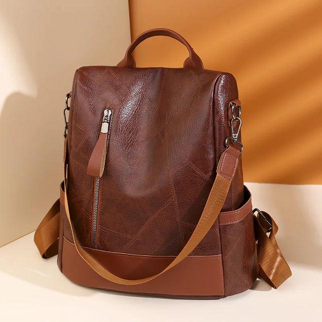 Vintage Lederrucksack für Damen & Teenager – Schule & Reise