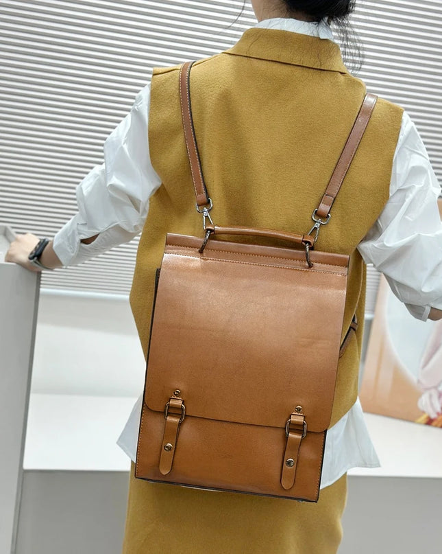 Lederrucksack Damen – Schultertasche & Laptop Rucksack Echtleder