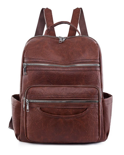 Leder Rucksack Damen 2024 – Klassischer Lammleder Rucksack für Alltag & Reise