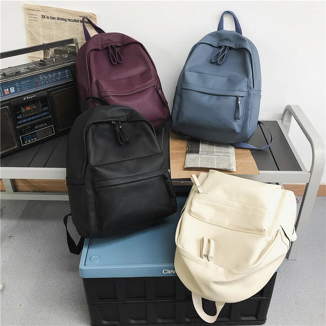 Modischer Lederrucksack für Damen & Teenager