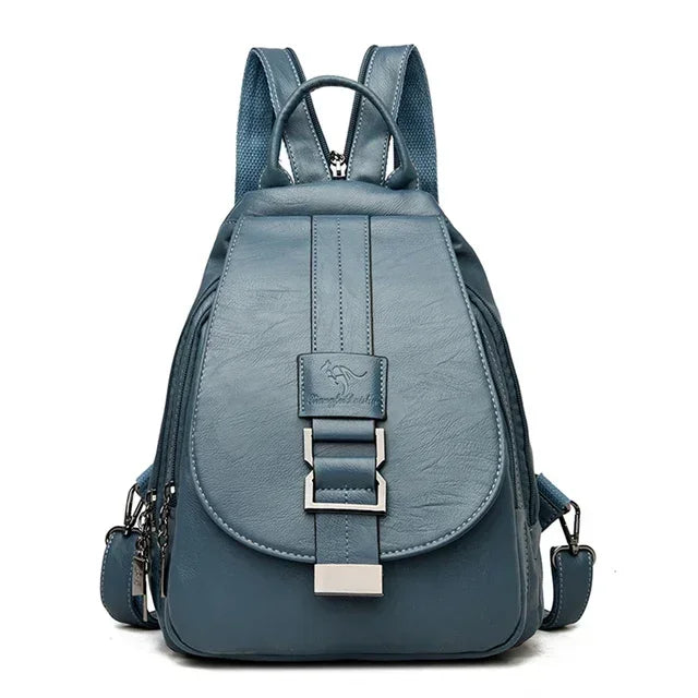 Vintage Lederrucksack Damen – Multifunktional für Schule & Reise