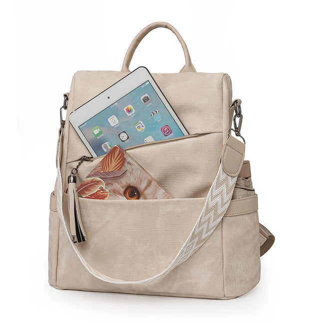 Damen Leder Rucksack – Stilvoller Daypack für Alltag & Schule