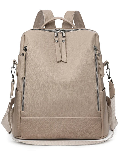 Eleganter Damen Lederrucksack – Wandelbar zur Schultertasche
