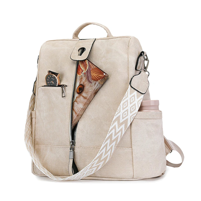 Damen Leder Rucksack – Leicht & Diebstahlsicher für Alltag & Reise