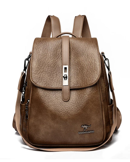 Damen Lederrucksack 2-in-1: Praktischer Begleiter für Alltag & Reise