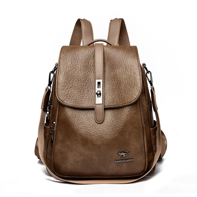 Damen Lederrucksack 2-in-1: Praktischer Begleiter für Alltag & Reise